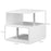 Coffee End Table S shape 2 Tier Storage Shelves Organizer Versatile Home office furniture (White)