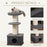 Cat Tree Kitten Tower Multi-level Activity Centre Pet Furniture with Sisal Scratching Post Condo Plush Perches Grey