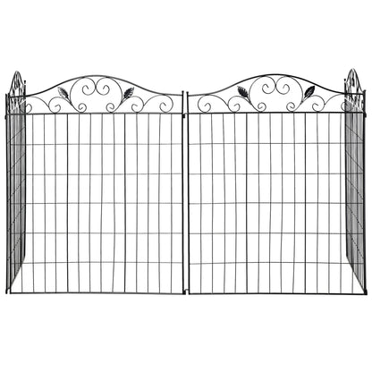 4 Panel Garden Decorative Fence - 44in x 12ft