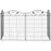 4 Panel Garden Decorative Fence - 44in x 12ft