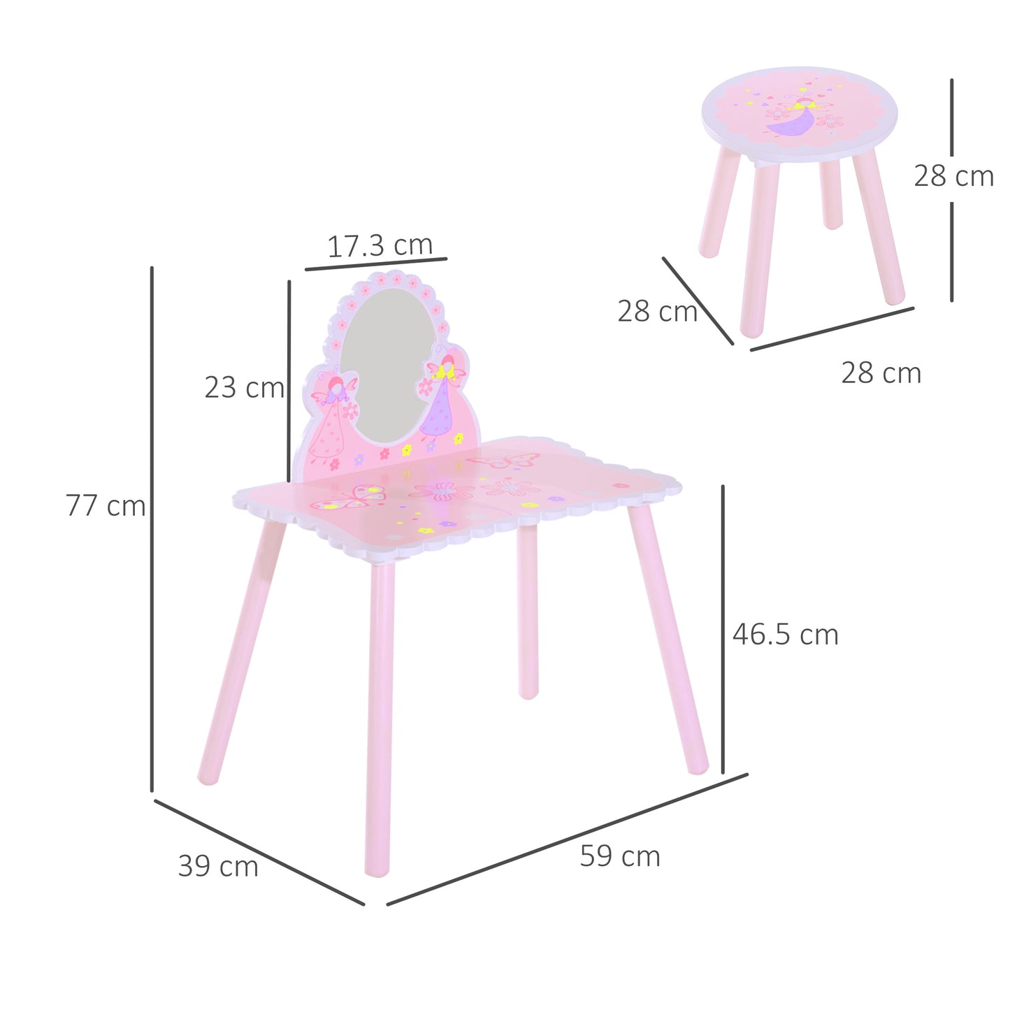 Kids Dressing Table Set