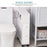 MDF Narrow Rolling Bathroom Side Cabinet White