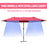 4.6m Garden Parasol Double-Sided Sun Umbrella Patio Market Shelter Canopy Shade Outdoor Wine Red