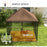 Outdoor Dog Kennel Puppy Play Pen with Canopy Garden Playpen Fence Crate Enclosure Cage Rotating Bowl 141 x 141 x 151 cm