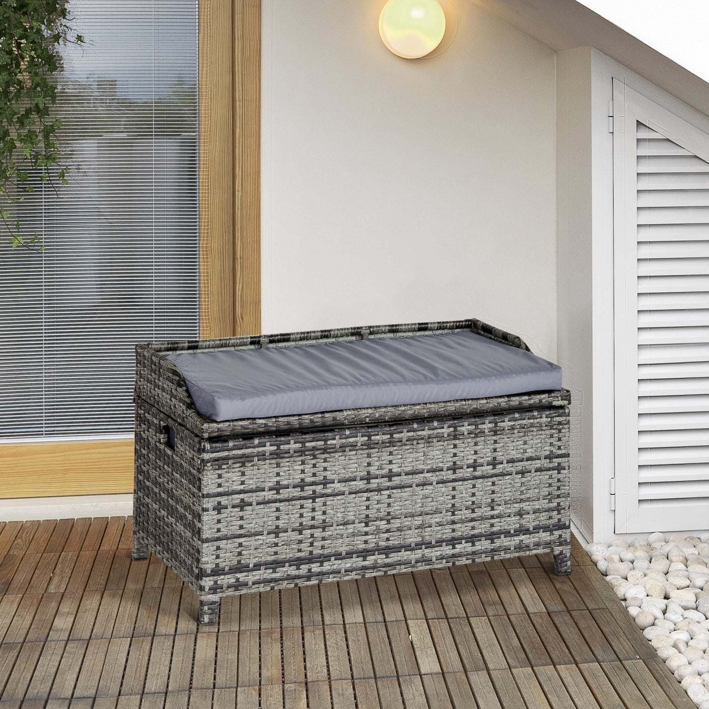 Rattan Storage Bench