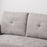 Linen-Look L-Shaped Sofa Bed with Storage