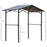 Outsunny 8ft x 5ft Outdoor BBQ Protective Gazebo Tent Aluminium Steel Frame w/ 2 Shelves Hardtop Roof Canopy Ground Stakes Safe Cooking