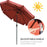 2.66m Patio Umbrella Garden Parasol Outdoor Sun Shade Table Umbrella with Ruffles, 8 Sturdy Ribs, Wine Red