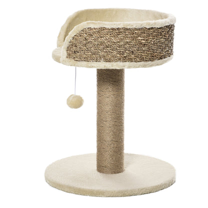 Cat Tree for Indoor Cats Kitten Tower Activity Center Climbing Stand Furniture with Scratching Posts Dangling Ball Perch Beige