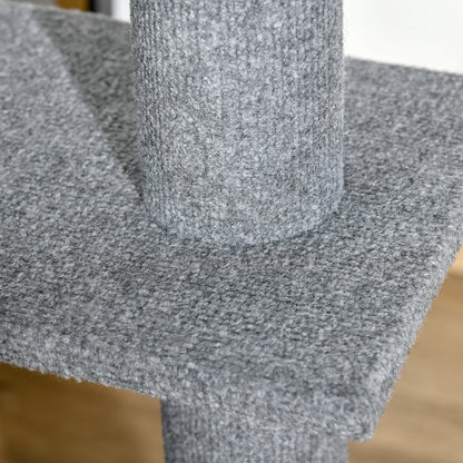 260cm Floor To Ceiling Cat Tree for Indoor Cats w/ Three Platforms Activity Centre - Grey