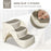 Foldable Pet Stairs Portable Dog Steps 3-Step Design with Non-slip Mats for High Beds, Sofas, 49 x 38 x 38 cm, Cream