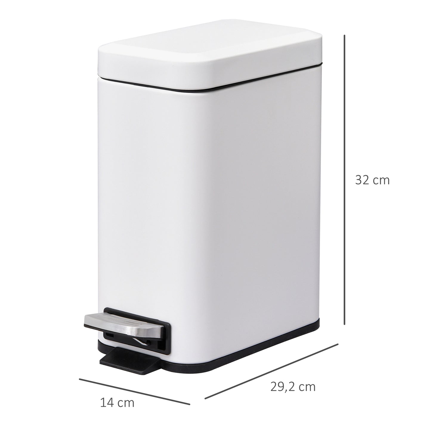 5L Compact Bin With Quiet-Close Pedal Lid