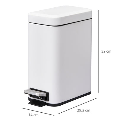5L Compact Bin With Quiet-Close Pedal Lid