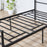 Single Metal Bed Frame Solid Bedstead Base with Headboard and Footboard, Metal Slat Support and Underbed Storage Space, Bedroom Furniture