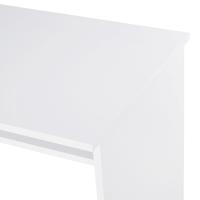 Computer Writing Desk with Storage Compartment Workstation Learning Center for Home Office 90W x 50D(cm) - White