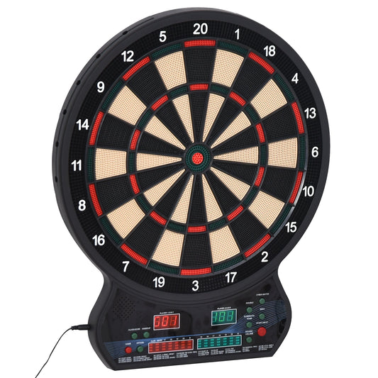 LED Dartboard Electronic Scoreboard 8 Players 27 Games Family Fun w/ 12 Darts 30 Heads Home Classic Game