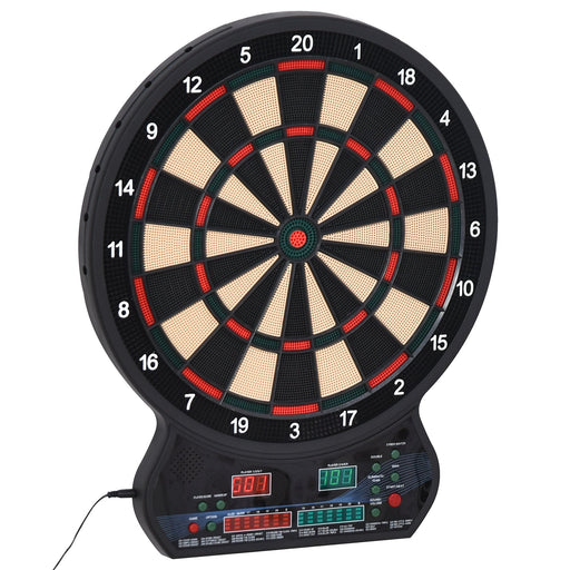 LED Dartboard Electronic Scoreboard 8 Players 27 Games Family Fun w/ 12 Darts 30 Heads Home Office Classic Game