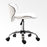 PU Leather Rolling Swivel Salon Chair Salon Stool with Backrest White