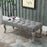 Tufted Upholstered Accent Bench Window Seat Bed End Stool Fabric Ottoman for Living Room, Bedroom, Hallway