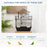 Metal Bird Cage with Plastic Swing Perch Food Container Tray Handle for Finch Canary Budgie 50.5 x 40 x 63cm Black