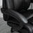 Executive Home Office Chair Swivel High Back Recliner PU Leather Ergonomic Chair, with Footrest, Wheels, Adjustable Height, Black