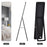 Full Length Mirror, Free Standing or Wall Hanging, Tall Full Body Mirror for Bedroom, Hallway, Black