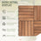 27 Pcs Solid Wood Interlocking Decking Tiles For Patio, Balcony, Roof Terrace, Hot Tub, Brown, (30 x 30 cm Per Piece)