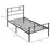 Single Metal Bed Frame Solid Bedstead Base with Headboard and Footboard, Metal Slat Support and Underbed Storage Space, Bedroom Furniture