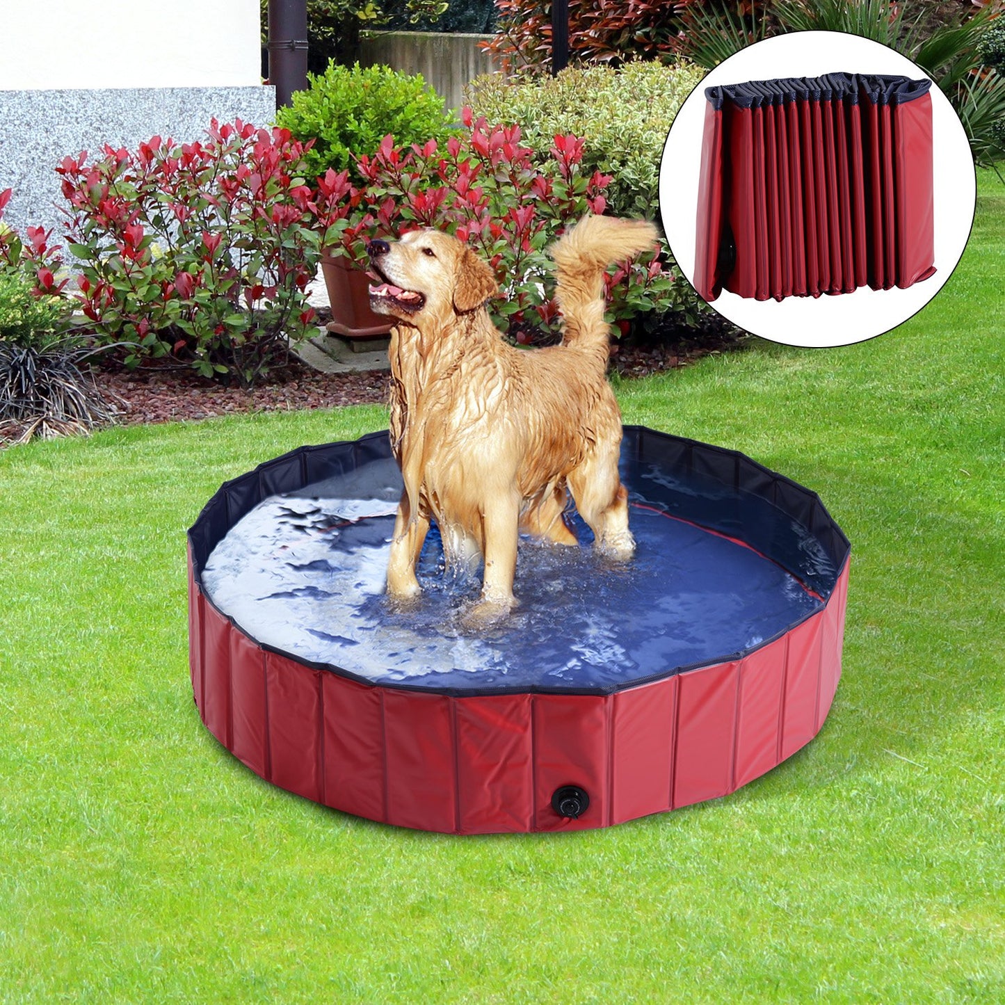 Φ140 x 30H cm Pet Swimming Pool-Red