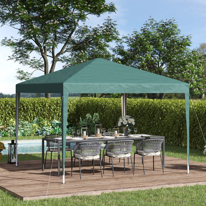 3 x 3 meter Garden Heavy Duty Canopy Rentals Marquee Party Tent Folding Wedding Canopy-Green