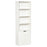 2 Door 4 Shelves Tall Bookcase Modern Storage Cupboard Display Unit for Living Room Study Bedroom Home Office Furniture White