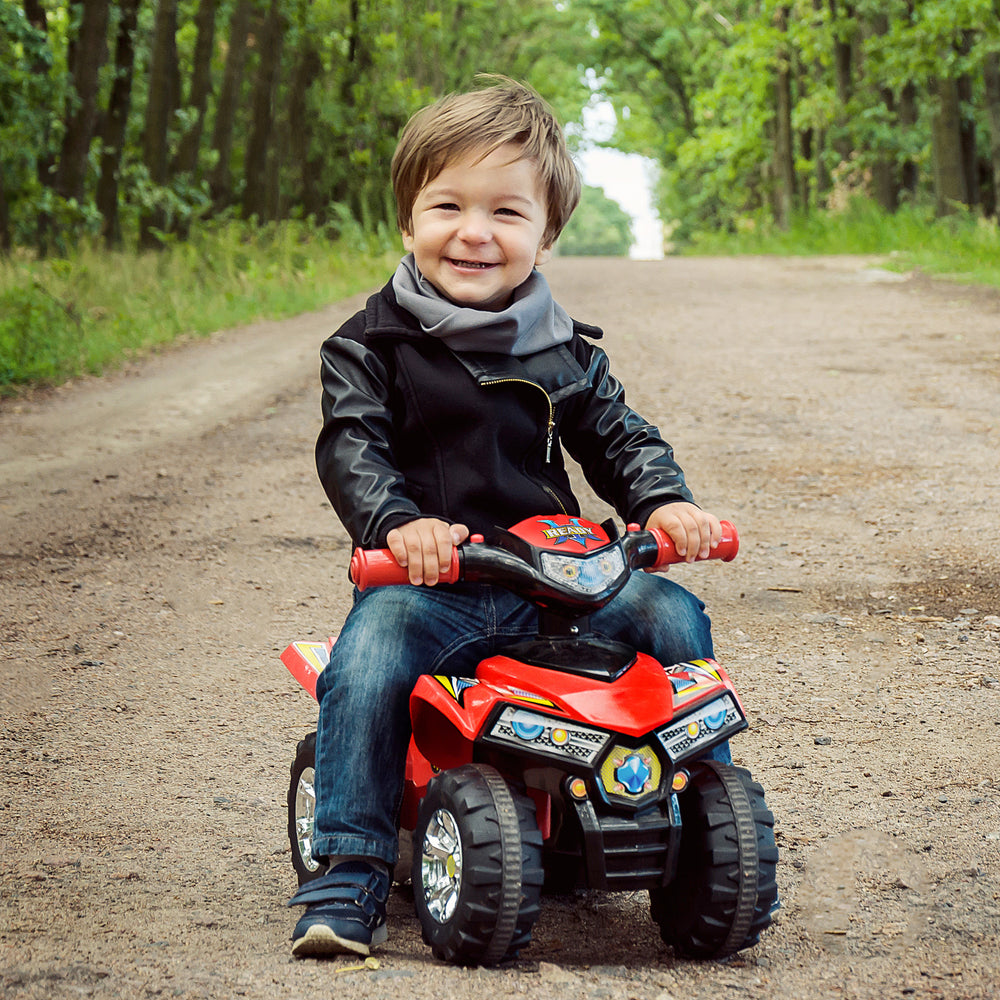 Kids Ride On Quad Bike, 60Lx38Wx42H cm-Red