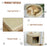 96cm Cat Tree, Cat Condo Tree Tower for Indoor Cats, Cat Activity Centre with Scratching Posts, Plus Perch - Beige