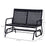 2 Seater Wicker Glider Bench Chair Rocking Chair Outdoor Patio Garden Armchair High Back