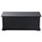 Wooden Storage Box Clothes Toy Chest Bench Seat Ottoman Bedding Blanket Trunk Container with Lid - Black