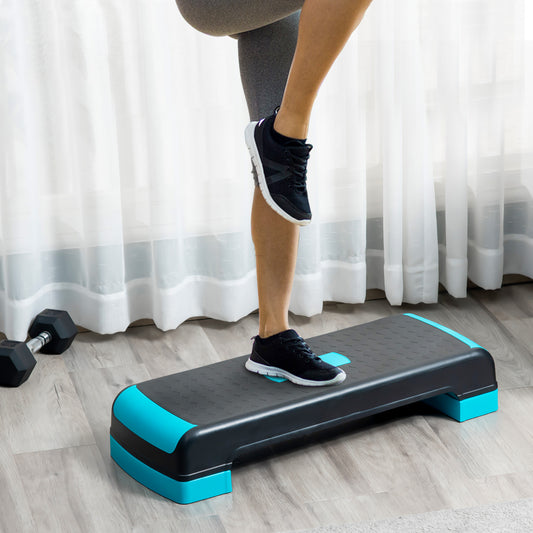HOMCOM Aerobic Step, 10cm, 15cm & 20cm Height Adjustable Steppers for Exercise Workout, Nonslip Step Board Great for Home & Office