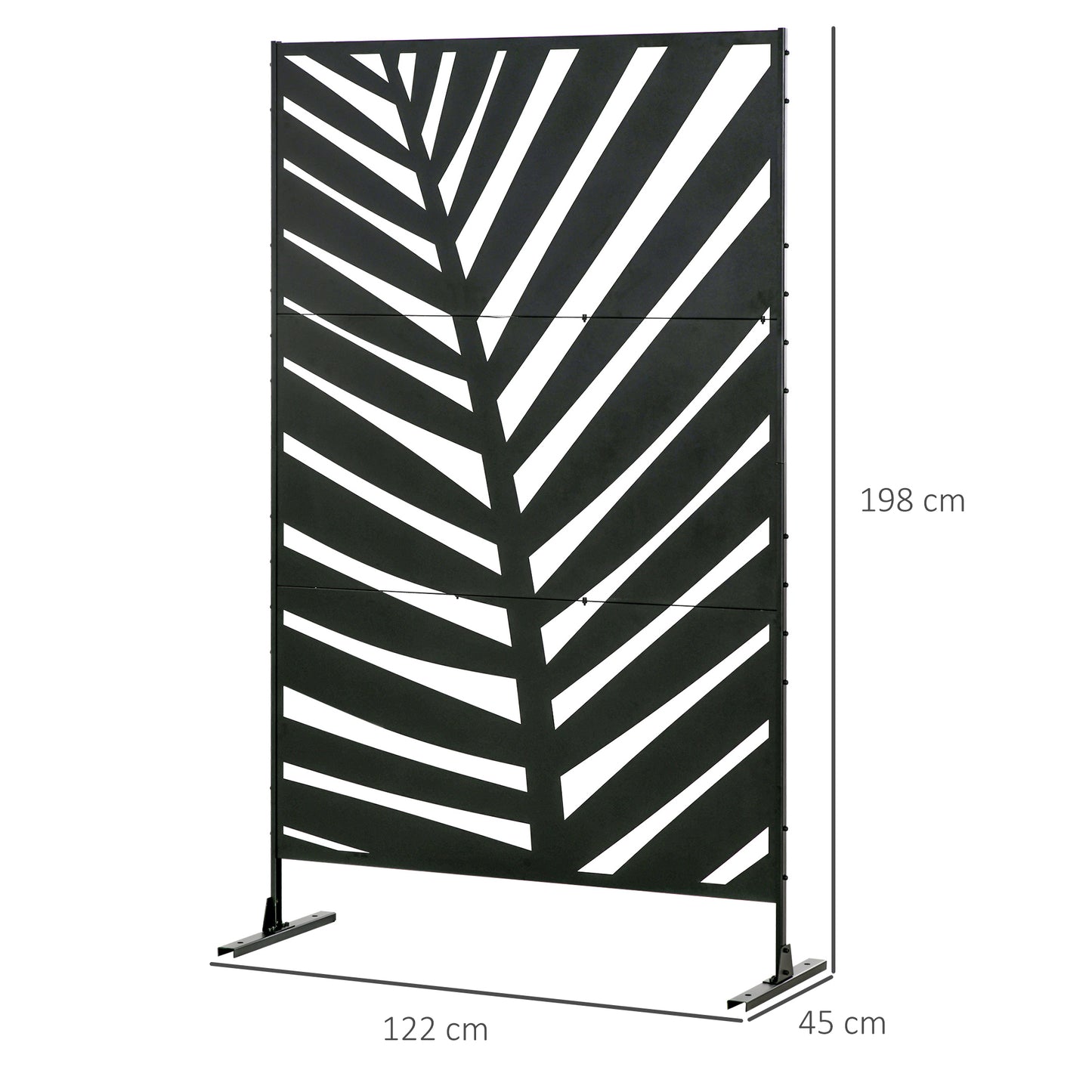 Outdoor Privacy Banana Leaf Pattern - Black
