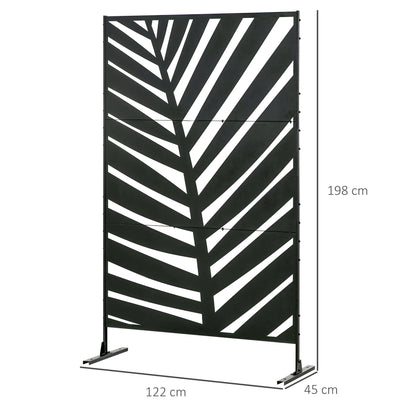 Outdoor Privacy Banana Leaf Pattern - Black