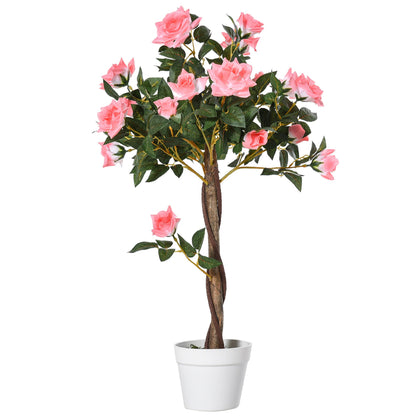 Faux Rose Plant (90cm tall)