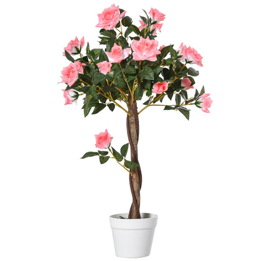 Faux Rose Plant (90cm tall)